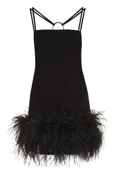 Attico The  Fujico Feather Dress In Black