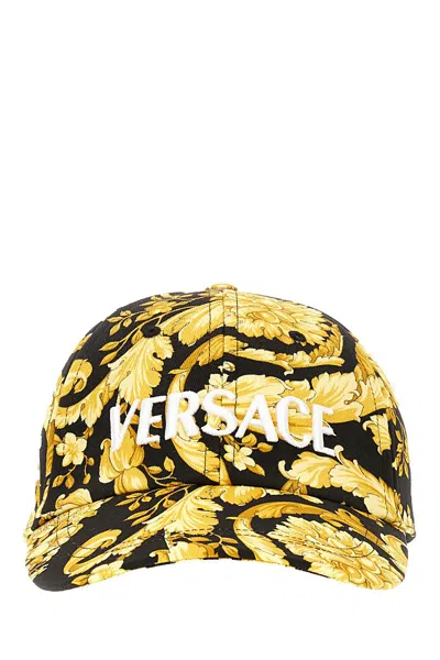 Versace Hats In Nero Oro