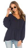 Velvet By Graham & Spencer Samantha Blouse In Blue