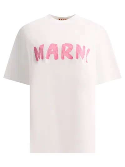 Marni T Shirt With Logo In White
