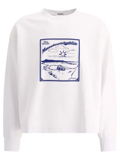 Bode "ironworks" Sweatshirt In White