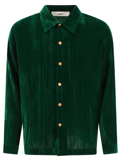 Séfr Sefr "lou" Overshirt In Green