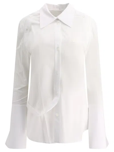 Courrèges "modular Poplin" Shirt In White
