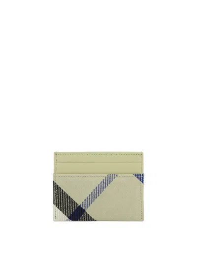 Burberry "check" Card Holder In 浅褐色的