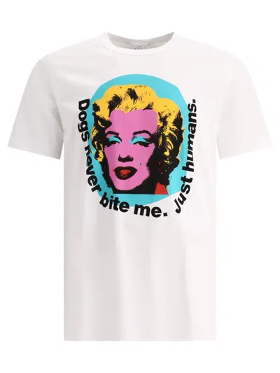 Comme Des Garçons Shirt "andy Warhol" T Shirt In White