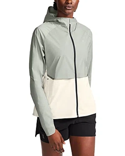 On Core Hooded Packable Running Jacket In Cobble/glacier