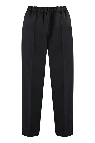 Jil Sander Jersey Trousers In Black