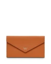 Mcm Women's Lauretos Large Leather Continental Wallet In Cognac