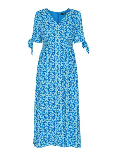 Whistles Women's Hazy Coral Midi Dress In Blue