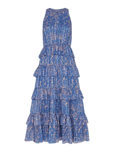 Whistles Women's Tropical Leaves Paloma Dress In Blue