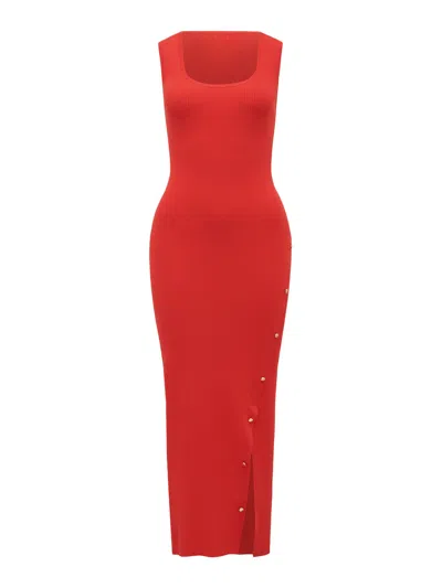 Forever New Women's Chelsea Hardware Detail Midi Dress In Red