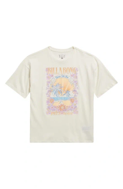 Billabong Kids' Surf Tour Cotton Graphic T-shirt In Ivory