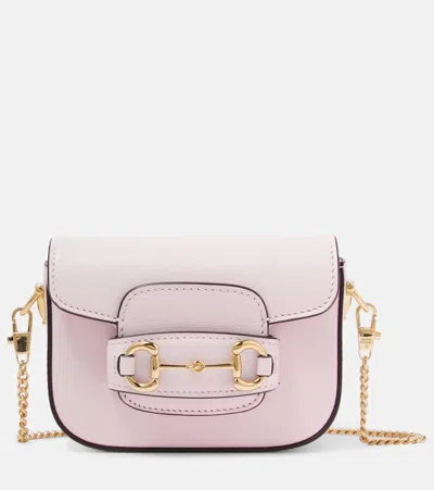 Gucci Pink Horsebit 1955 Super Mini Leather Bag