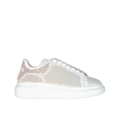 Alexander Mcqueen Oversized Dotted Cut Out Sneakers In White