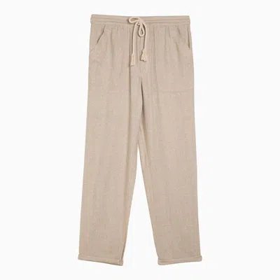 Isabel Marant Étoile Silk Écru Trousers With Drawstring In Beige