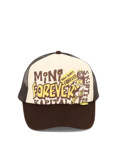 Kapital "mini Skirts Forever" Cap In Brown