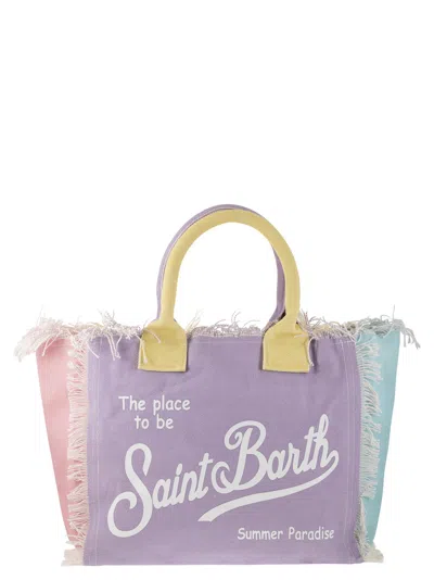 Mc2 Saint Barth Vanity Canvas Shoulder Bag In Multicolor