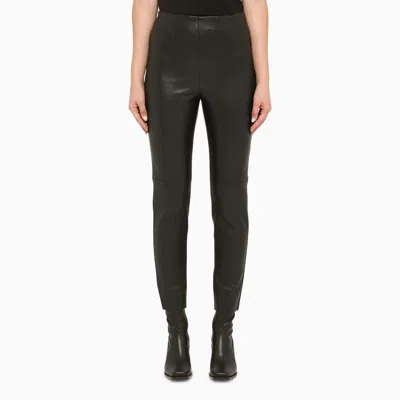 Philosophy Black Faux Leather Skinny Trousers