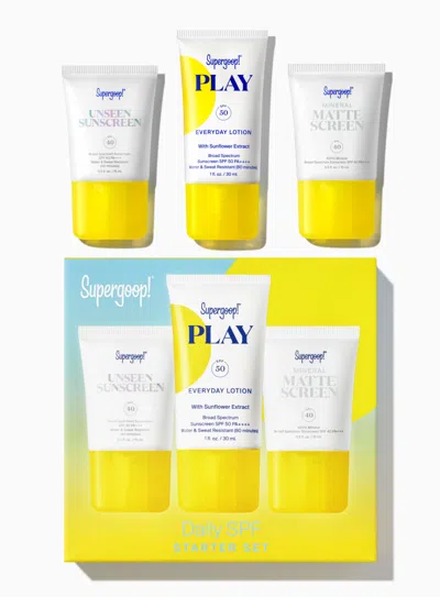 Supergoop Daily Spf Starter Set Sunscreen ! In White