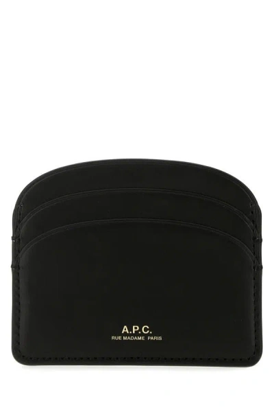 Apc A.p.c. Woman Black Leather Card Holder