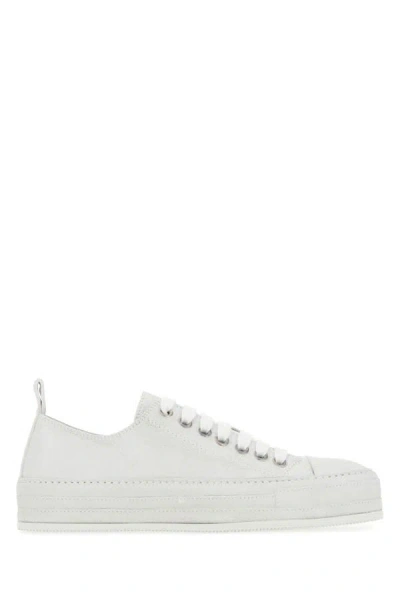 Ann Demeulemeester Woman Embellished Leather Sneakers In White