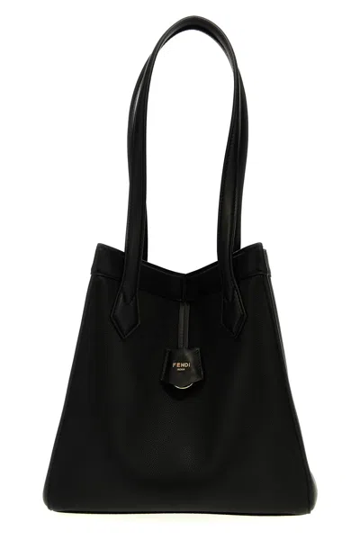 Fendi Origami Medium Shoulder  Bags In Black