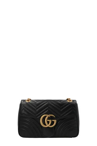 Gucci Women 'gg Marmont 2.0' Midi Shoulder Bag In Black