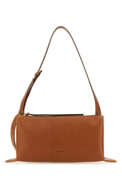Jil Sander Woman Light Brown Leather Small Empire Shoulder Bag