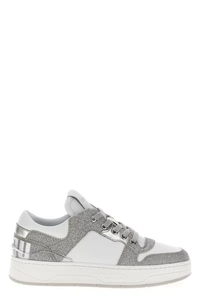 Jimmy Choo Florence Trainers In Silver