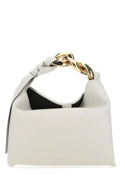 Jw Anderson Woman Chalk Nappa Leather Small Chain Handbag In White