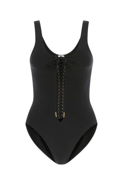 Saint Laurent Woman Black Stretch Nylon Swimsuit