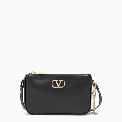 Valentino Garavani Black Leather Vlogo Signature Mini Bag Women
