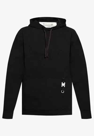 Alyx Buckle Detail Hooded Sweatshirt In Black