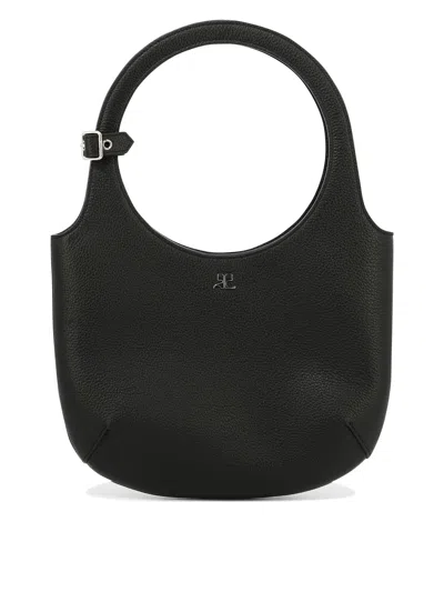 Courrèges Holy Leather Bag In 黑色的