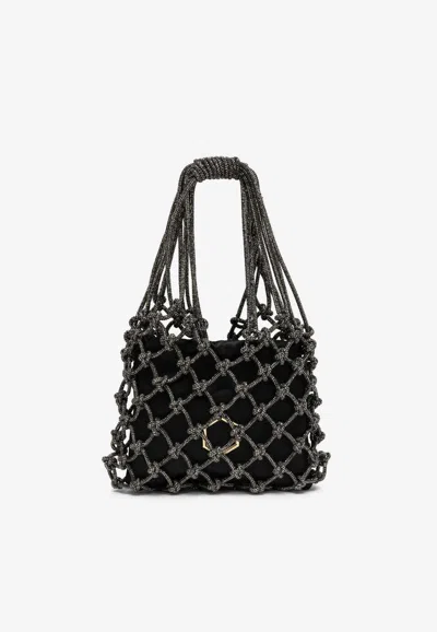 Hibourama Carrie Mini Bag With Hematite Crystals In Gray