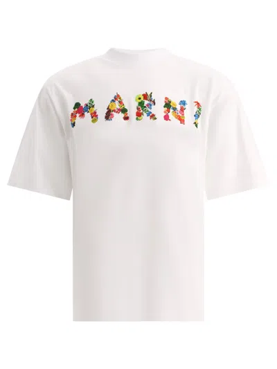 Marni "collage Bouquet" T Shirt In White