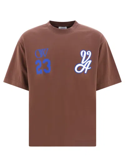 Off-white 23 Varsity Skate Cotton T-shirt In Blue