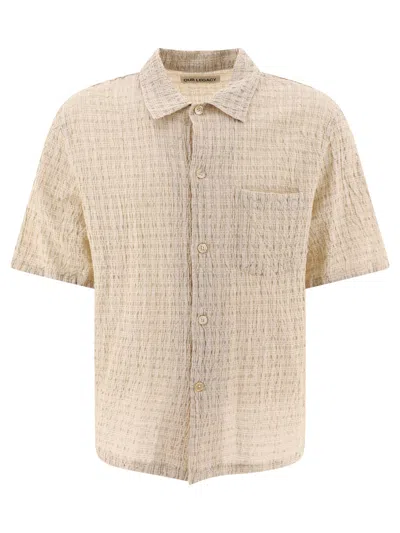 Our Legacy Box Shirt Shortsleeve In Beige