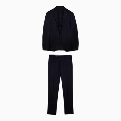 Tagliatore Single Breasted Navy Blue Wool Suit