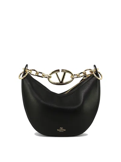 Valentino Garavani "mini V Logo Moon" Shoulder Bag In 黑色的