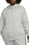 Nike Women's  Sportswear Phoenix Fleece Oversized Full-zip Hoodie (plus Size) In Grey