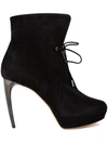 ALEXANDER MCQUEEN HORN HEEL BOOTS,485840-WHQV0 1000 BLACK