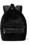 ALEXANDER WANG PRIMARY MEDIUM LEATHER-TRIMMED SHEARLING BACKPACK