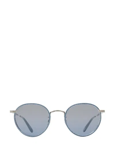 Garrett Leight Sunglasses In Denim-brushed Silver