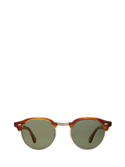 Garrett Leight Sunglasses In Honey Amber Tortoise-gold/green