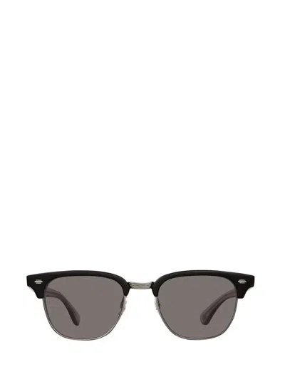 Garrett Leight Sunglasses In Black-silver/grey