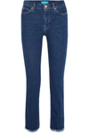M.I.H JEANS DAILY FRAYED MID-RISE STRAIGHT-LEG JEANS