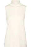 THE ROW AIDA MERINO WOOL, SILK AND CASHMERE-BLEND TURTLENECK TANK