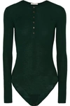 PROTAGONIST RIBBED WOOL, CASHMERE AND SILK-BLEND BODYSUIT