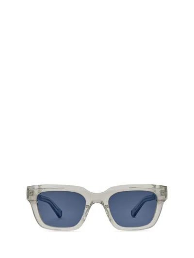 Mr Leight Mr. Leight Sunglasses In Morning Dew-platinum/semi-flat Lagoon Blue